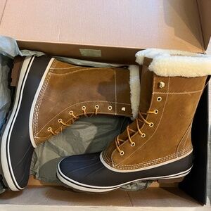 Eddie Bauer Men Faux Shearling-Lined Boot Size 14 BRAND NEW